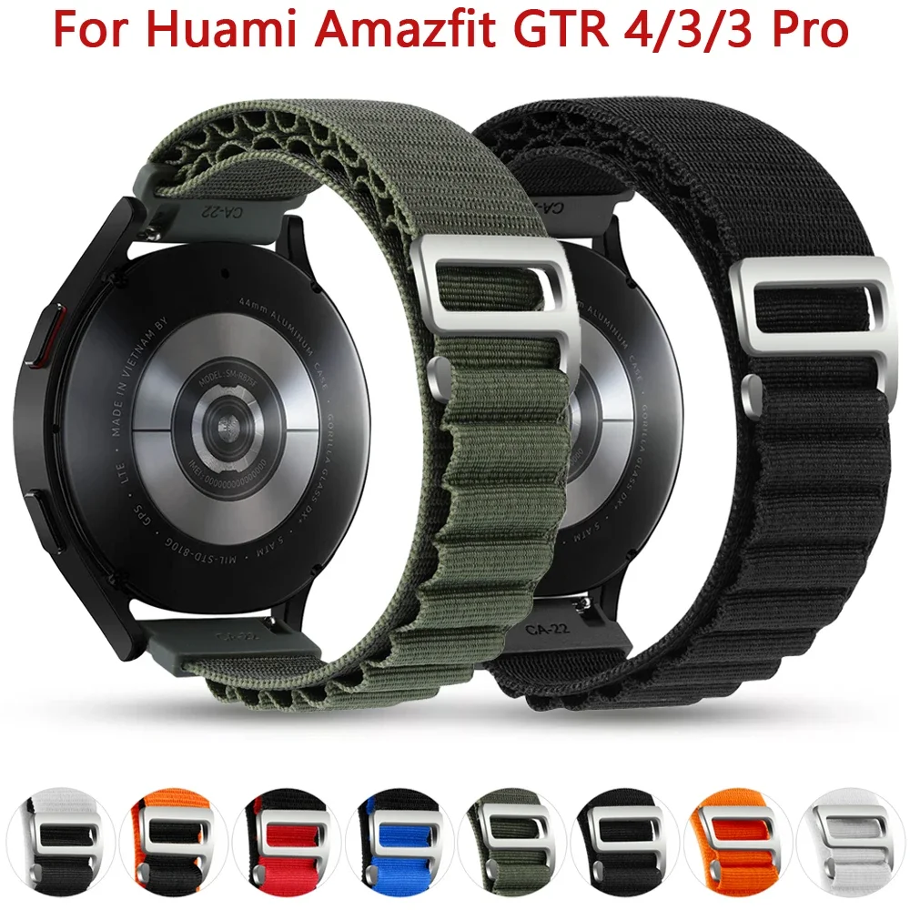 22mm Nylon Band For Huami Amazfit GTR4 GTR3 GTR 4 3 Pro 2E Wrist Straps For Amazfit GTR 47mm Stratos 2 Watch Bracelet Watchbands