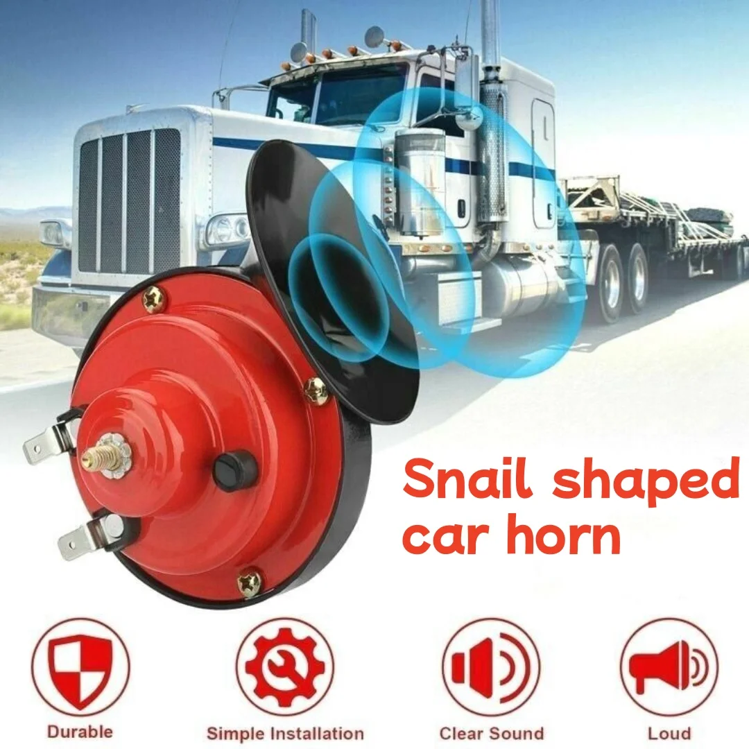 1/2PCS 300DB Super Laut Geändert 510HZ/410Hz 12V Schnecke Horn Hohe Palette Universelle wasserdichte Motorrad Auto Elektrische Hupe – Detail 1
