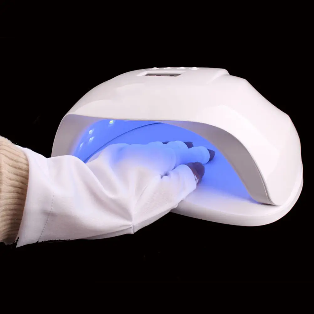 Hot deal: 3Pairs Anti-Uv Manicure Gloves Nail Art Hand Protectors Uv Lamp Safety Covers Keep Hands Youthful during Gel Curing Manicure