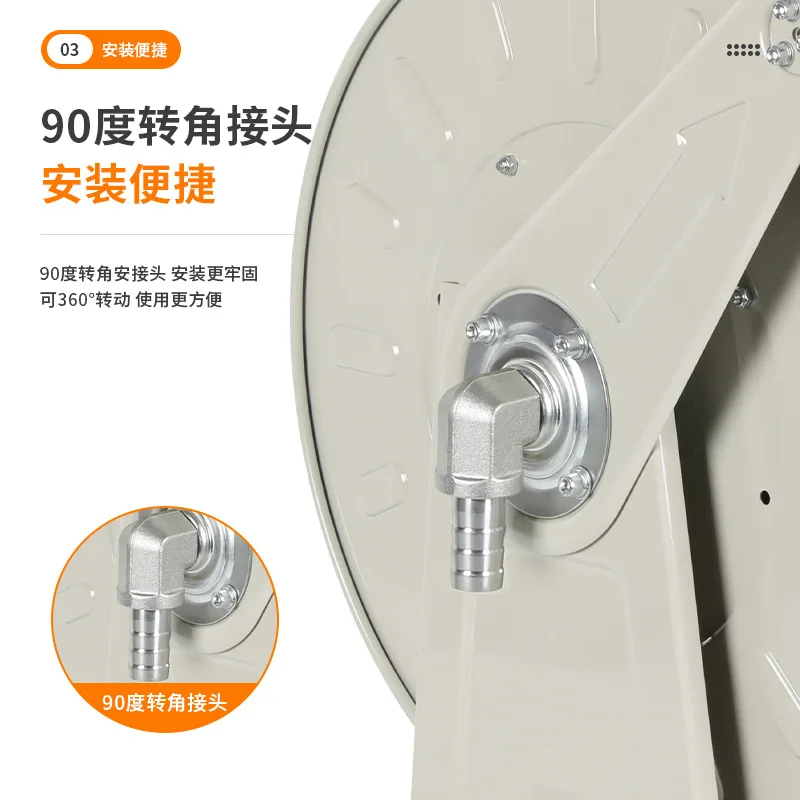 Fuel Hose Reel Auto Retractable 6 1 Inch   Tube Storage Drum 10M 15M 20M Portable Mount For Truck Fuel