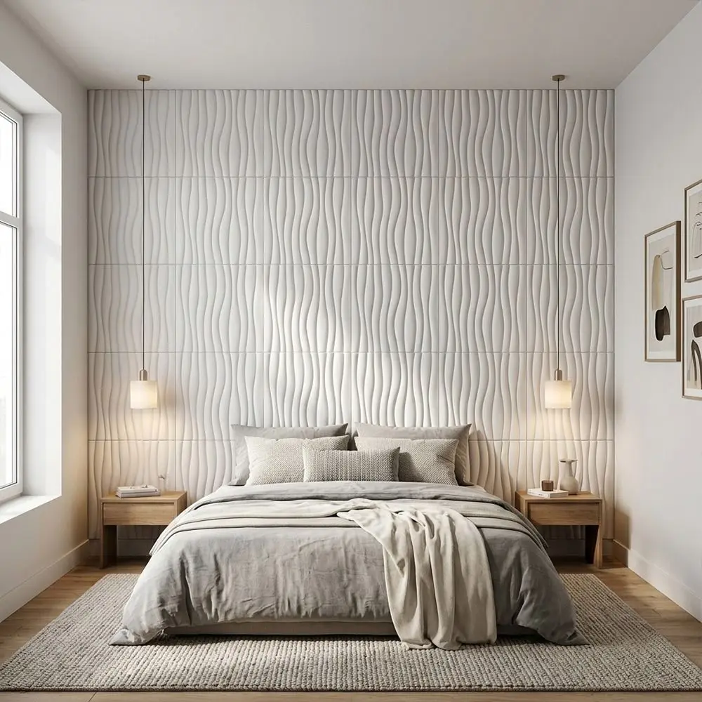 White 3D Wall Panel 50*50cm Embossed Texture Photo Background Board Three Dimensional Geometric Pattern Textured Backdrop Board