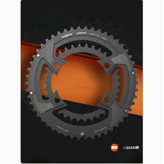 عداد قوة الدراجات الهوائية Magene QED خفيف الوزن للطرق، مصنوع من سبائك الألومنيوم، تركيب بالضغط، متوافق مع جميع أنواع الدراجات #2