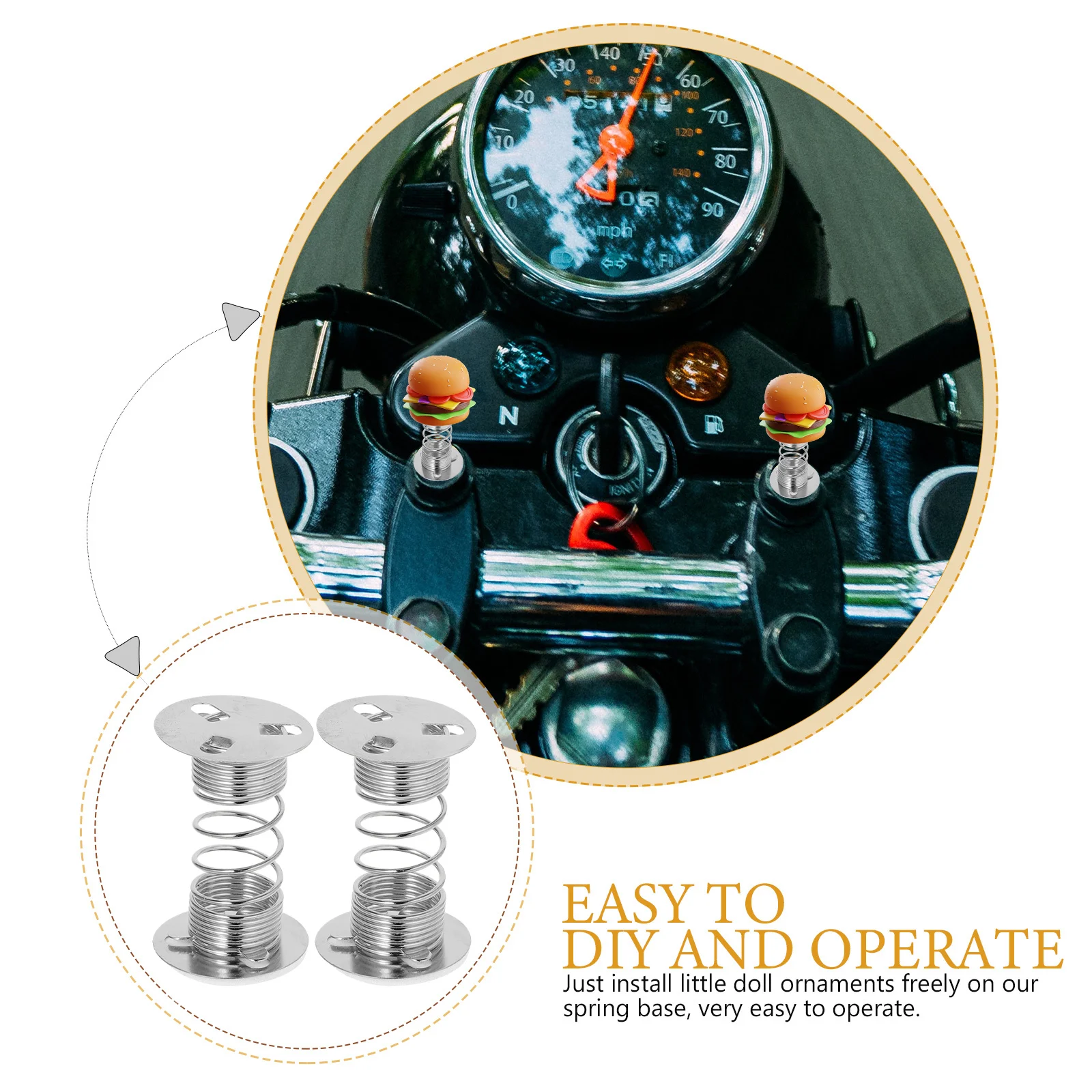 12 قطعة قاعدة الربيع لاصق المعادن التوسع انكماش سوينغ رئيس قطة الحظ الطين زخرفة ل لوحة سيارة الحرفية اكسسوارات #3