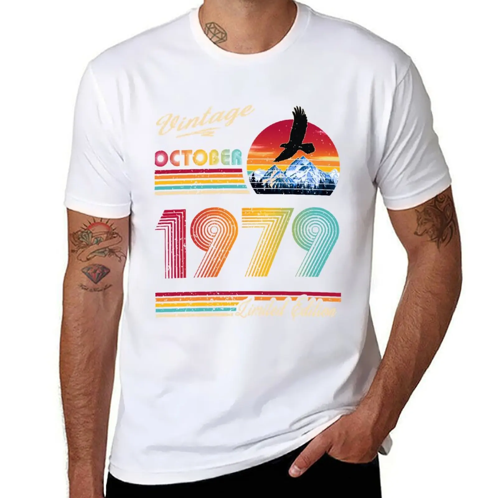 

October 1979 Birthday Classic T-Shirt Casual All Match Short Sleeve T-Shirt