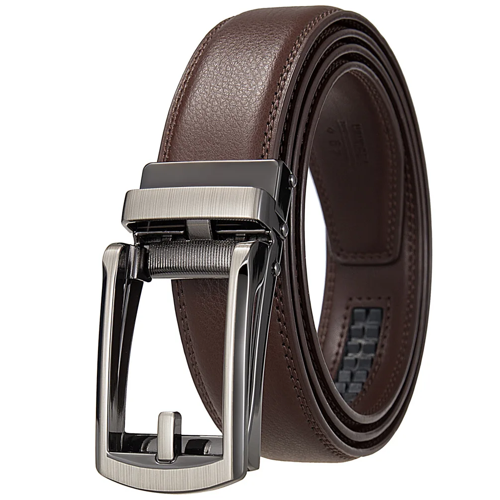 Ceinture en cuir blanc pour hommes, marque de luxe, boucle automatique, à cliquet, confortable, clic, 3.0cm, 3.1cm de largeur