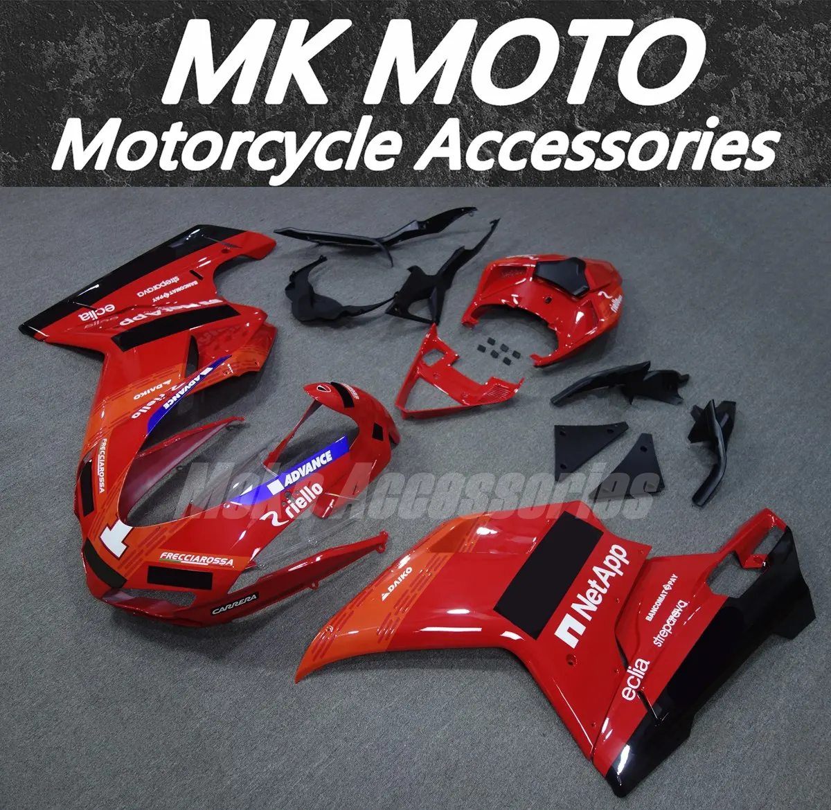 

Moke moto Bodywork Set For 848 1098 1198 2007-2012 Motorcycle Fairings Kit Fit High Quality Injection Red Black Orange Blue New