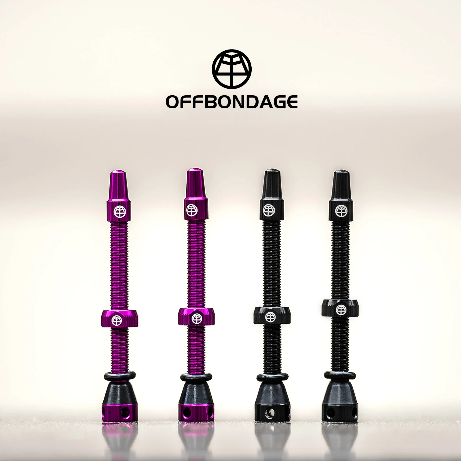 OFFBONDAGE Bicycle Tubeless Valve 45/65/80mm Aluminum Alloy Bike Presta Valve Detachable Two Caps Valve Air MTB Bike Accessories