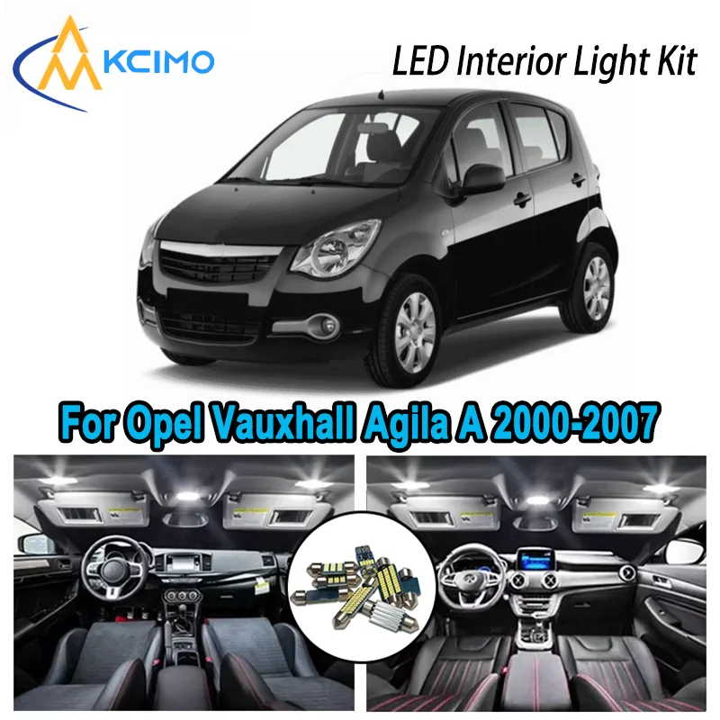

High-Quality LED Interior Kit for Opel Vauxhall Agila A 2000-2007 2001 2002 Premium Error-Free Dome Map Trunk Automotive Lamps