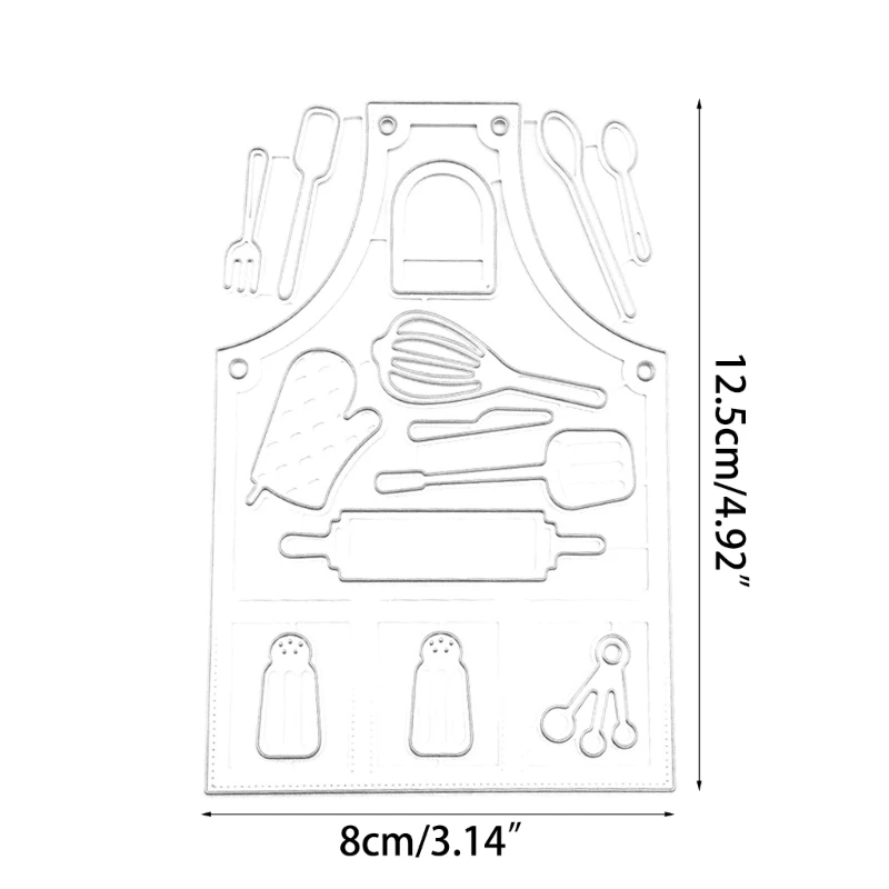 K1MF Kitchenware Embossing Die Cuts Template untuk Album Scrapbooking DIY