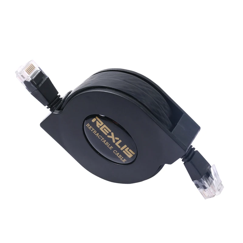 PC 노트북 라우터용 고속 네트워크 케이블, RJ45 패치 LAN 코드, 2m 개폐식 및 신축성 CAT 6E 플랫 8 핀 풀 구리