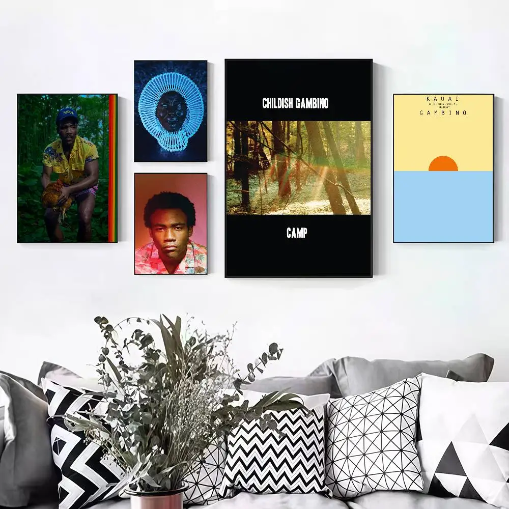 C-Childish Gambino Bando Stone & The New World Peelable Self-adhesive Poster Stickers Are Suitable For Frameless Wall Decoration