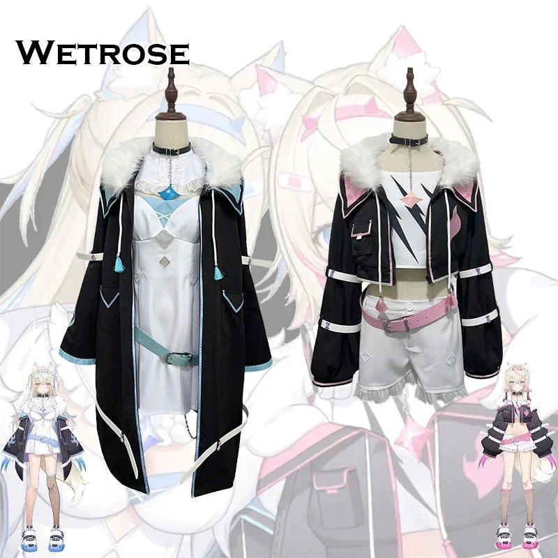 ZA01 【Wetrose】 Disponibile Fuwawa Mococo Abyssgard Costume Cosplay fwmc Hololive EN Avvento 3a Generazione Fuwa Moco Holo Girl SeZa0@