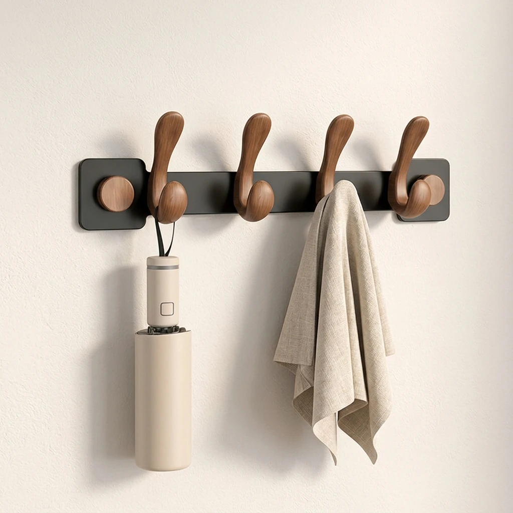 Over The Door Hook Rack For Bedroom Wall Mounted Coat Hanger Storage Organizer With Non Drilling Installation