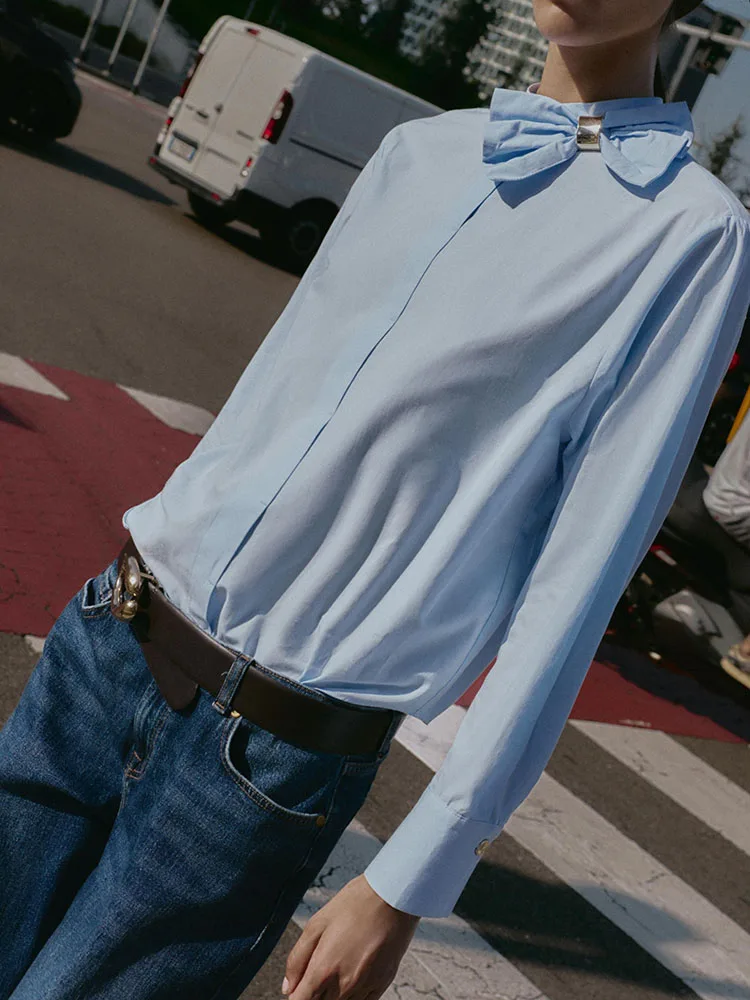 エレ・ロング・スヴェ・スタンドカラー・ノット装飾シルク・irt・ニューウィンターコレクション・ウィメンズ・ファイオン・伝統的な中国風...