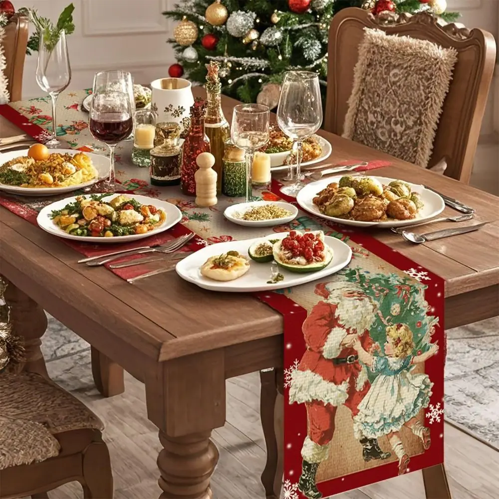 السنة الجديدة عيد الميلاد الجدول عداء أجراس عيد الميلاد نافيداد هدية عيد الميلاد الجدول العلم سانتا كلوز غطاء العلم زينة عيد ميلاد سعيد #4