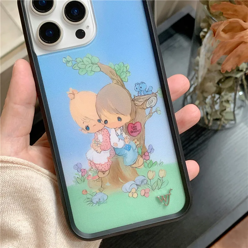 Wildflower Cherub Precious Moments Phone Case for iPhone 12 13 14 15 16 Pro Max Plus 16pro 15pro WF Angel pigeon Cover Funda