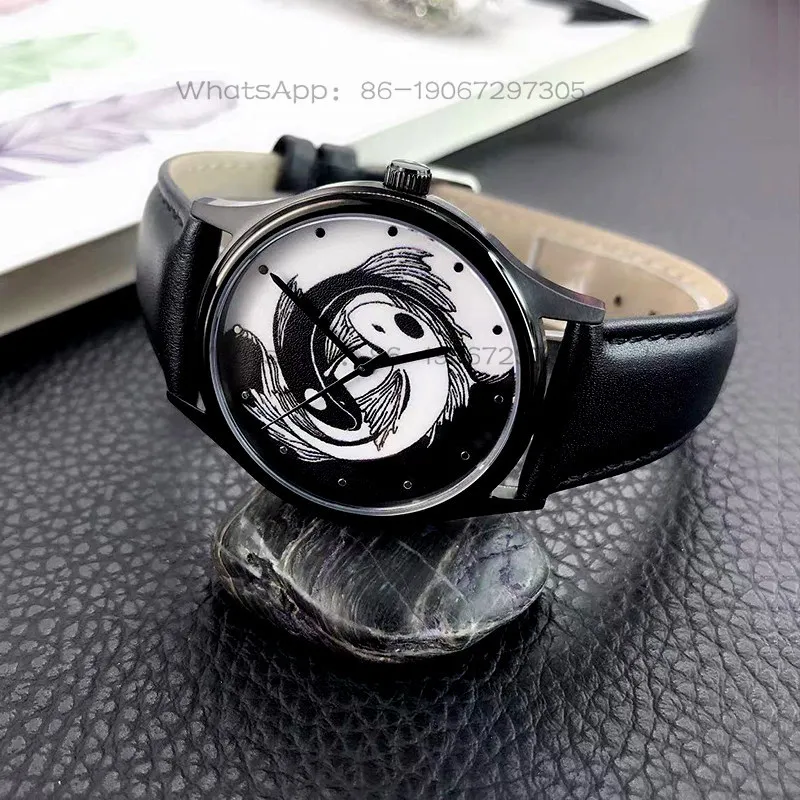 Traditional culture retro tai chi yin and yang fish gossip simple fashion casual watch male student custom birthday gift