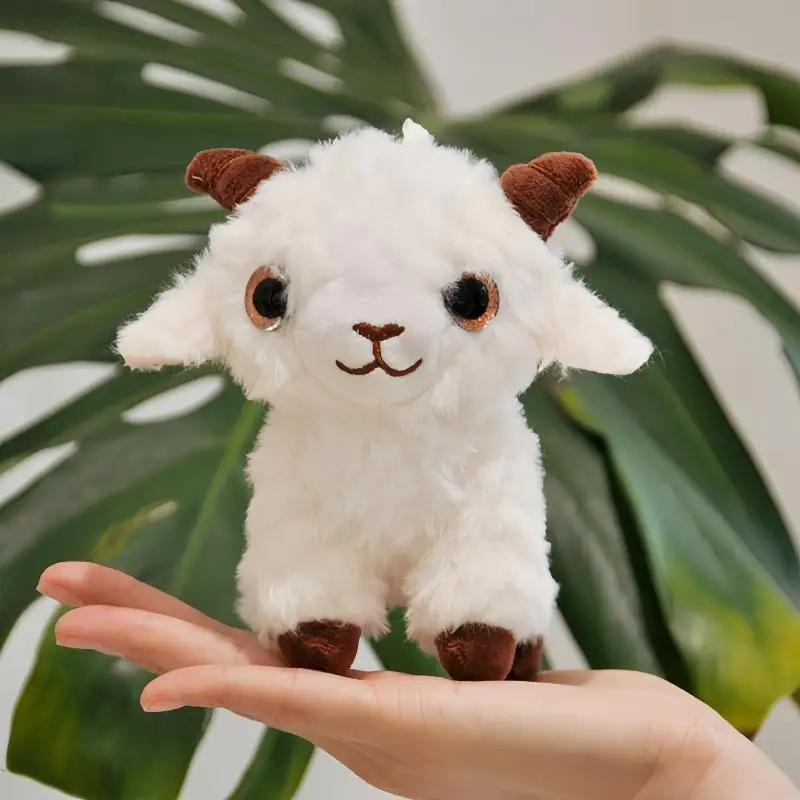 【IIOO】Cartoon Standing Lamb Pendant Plush Doll Keychain Creative Backpack Decoration Pendant Cute Lamb Animal Keychain Best Gift