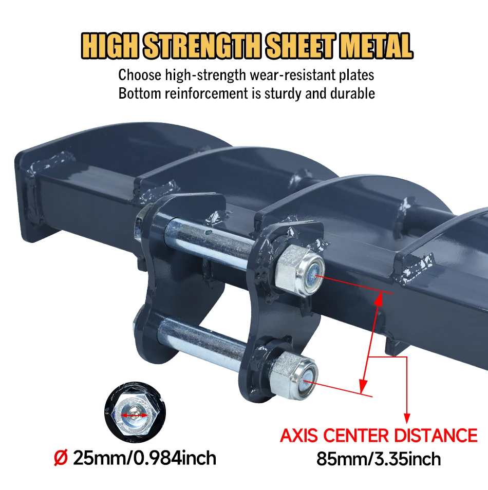 Mini Excavator Rake Attachment Suitable for Gardening and Agricultural Use, 1-Ton Mini Excavator Rake Accessory