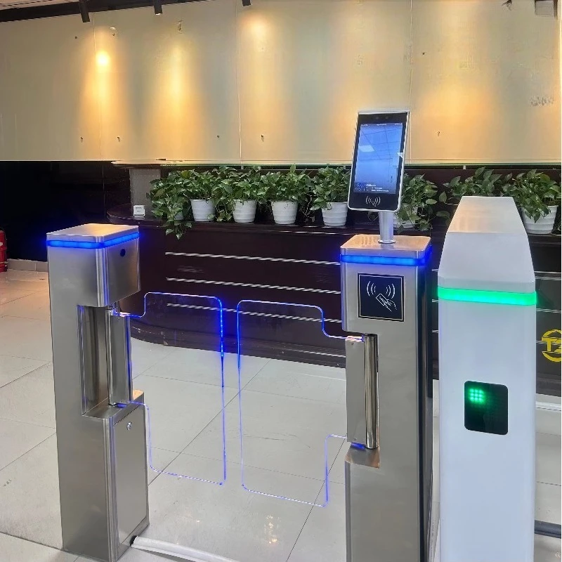 Face Recognition Swing Turnstile Security Acess Control Fast Induction Swing Barrier Turnstile Gate