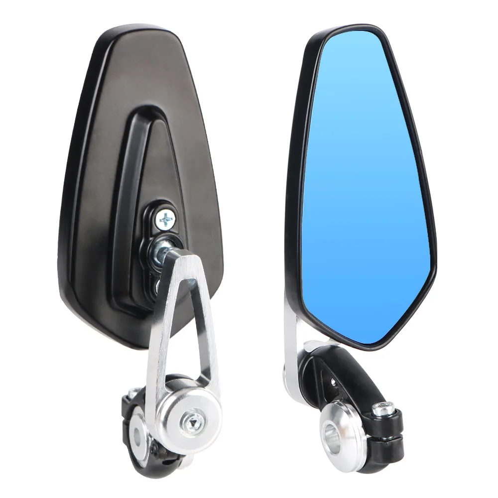 

Anti-glare Handle Bar End Side Mirror Motorcycle Rearview Mirrors 360° Rotating Wide Angle Blue Glass For 7/8" 22mm Handlebar