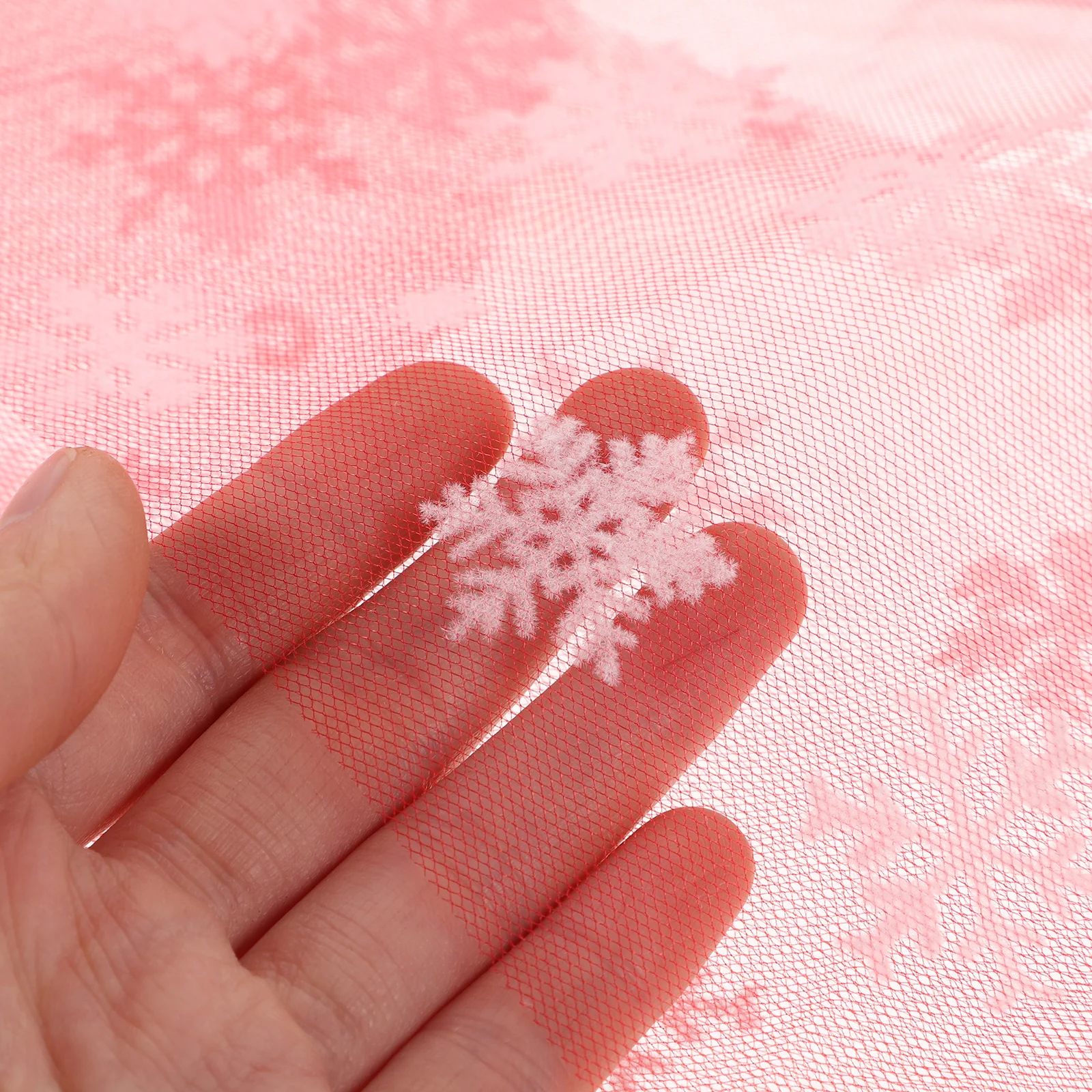 

15 Cm Winter Christmas White Glitter Tulle Ribbon Material Fabric for Tree Skirt Sheer Decorations