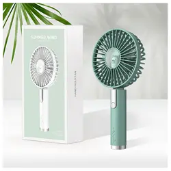 Handheld Fan Rechargeable Mini Portable Fans 3 Speed Mini with Base for Office Home Trip Sports