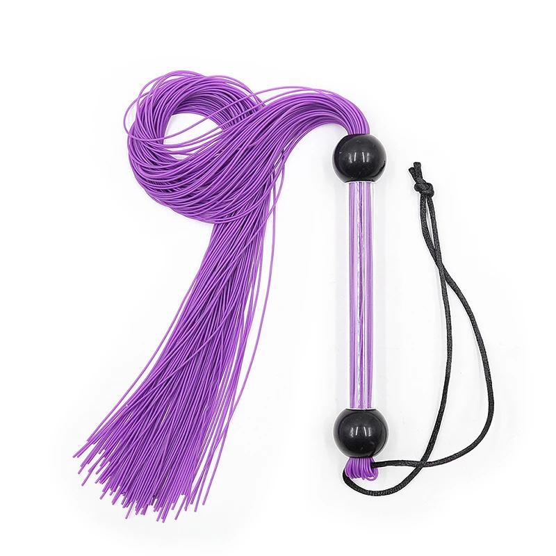 1pc Silicone Tassel Horse Whip 51cm Equestrian Teaching Training Riding Whips With Handle Flogger Spanking