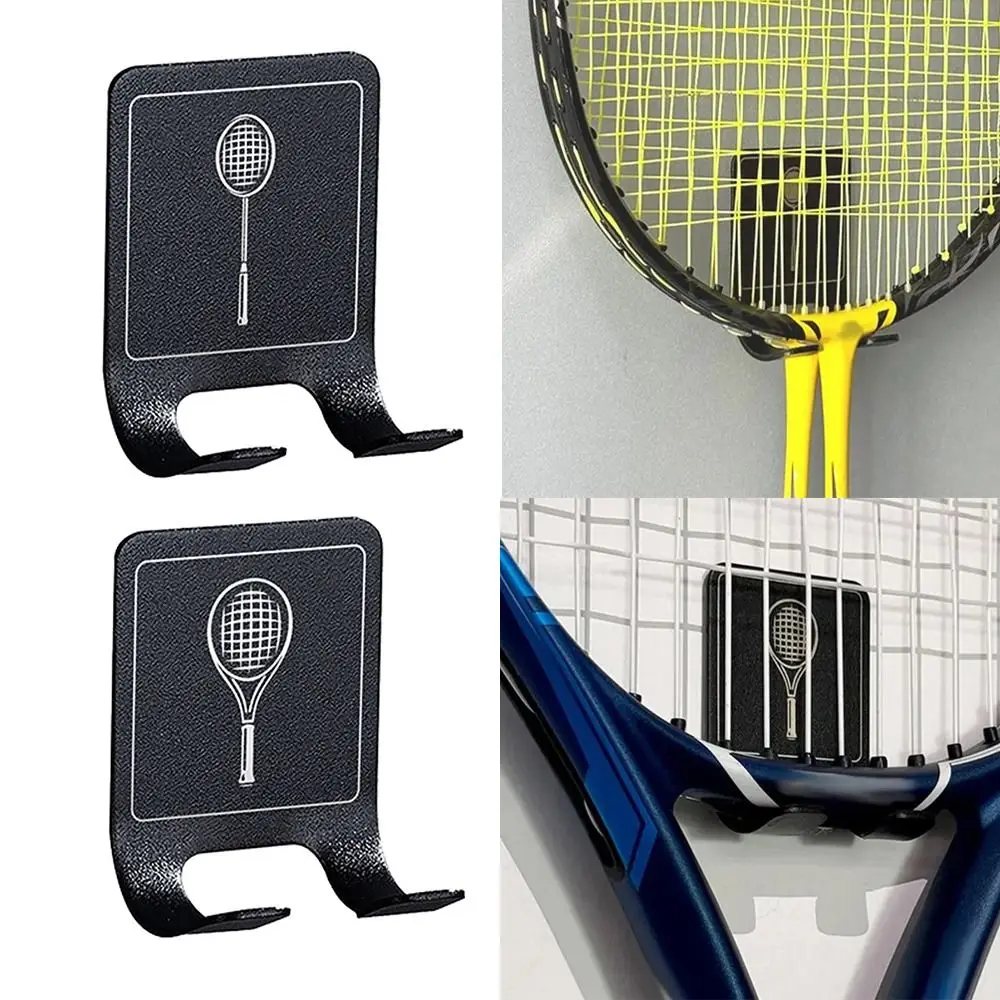 Wall Mounted Tennis Racket Wall Rack Aluminum Alloy Self-adhesive Badminton Rackets Holder Durable Punch-Free Rackets Wall Hook