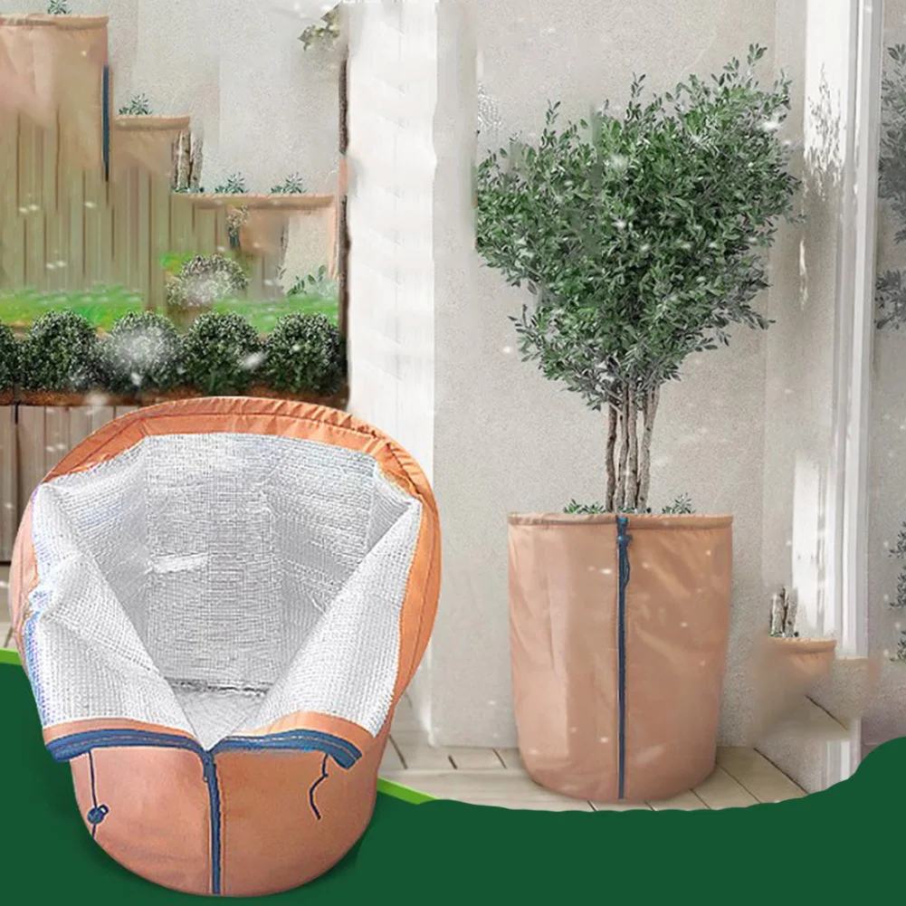 

Защитный изоляционный чехол для садовых растений, морозостойкий щит из ткани Оксфорд, предназначенный для защиты от зимы цветочного горшка