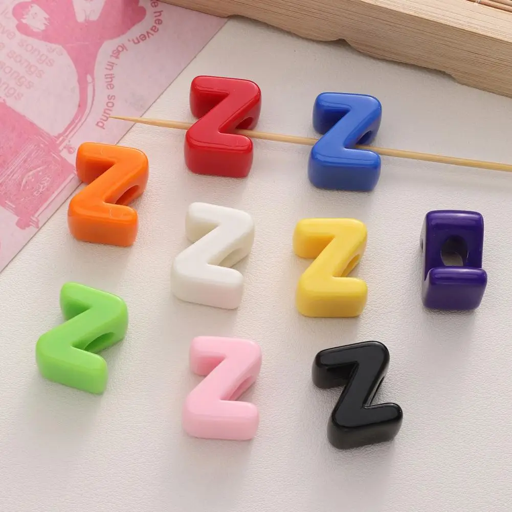 Jewelry Making Alphabet Beads 10pcs Colorful Acrylic Bubble Letter Beads Alphabet Spacer Beads for Jewelry Making Keychain