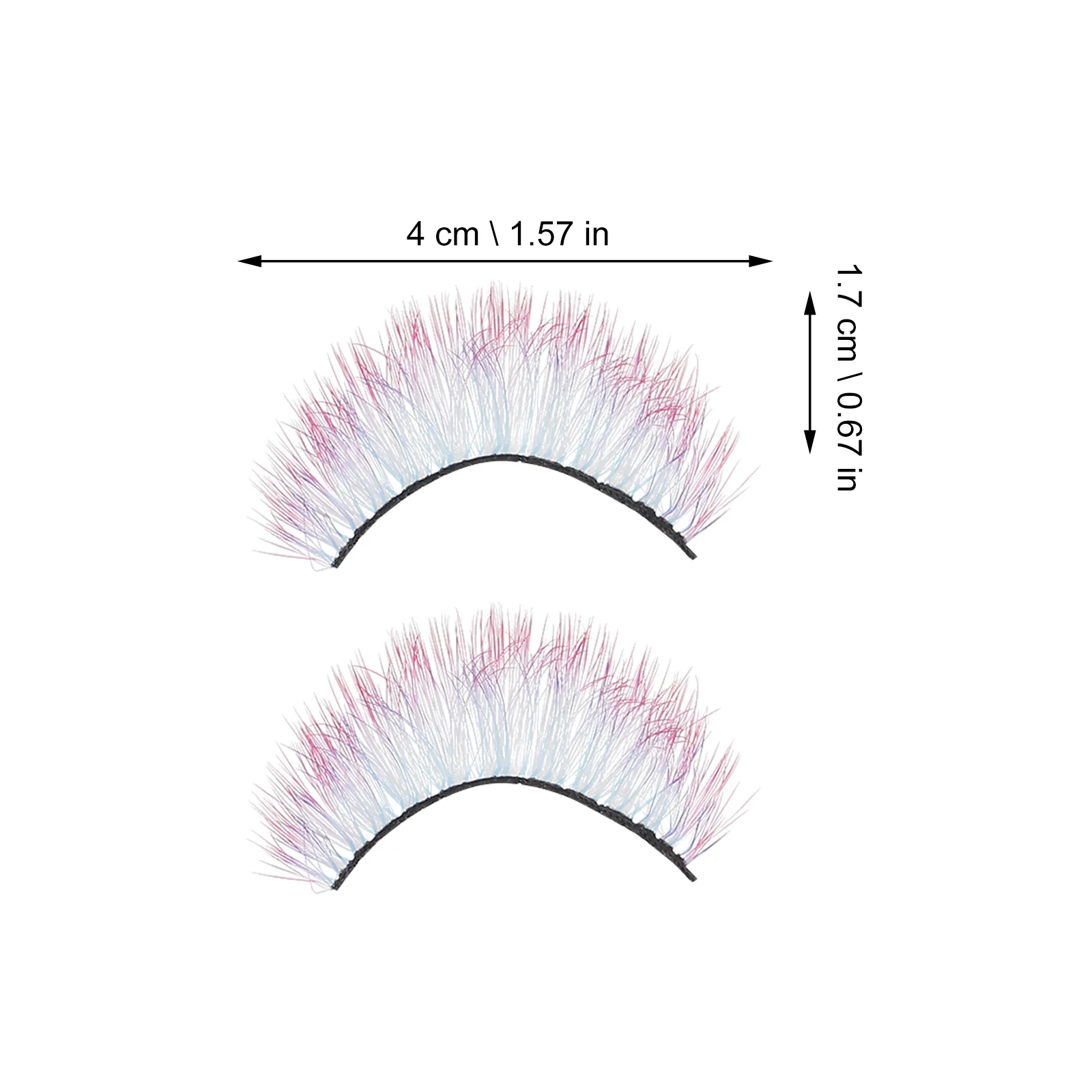 5 أزواج من الرموش الملونة بنمط ملون يعزز مكياج العين لحفلات الهالوين التنكرية وحفلات التخرج الصناعية #3