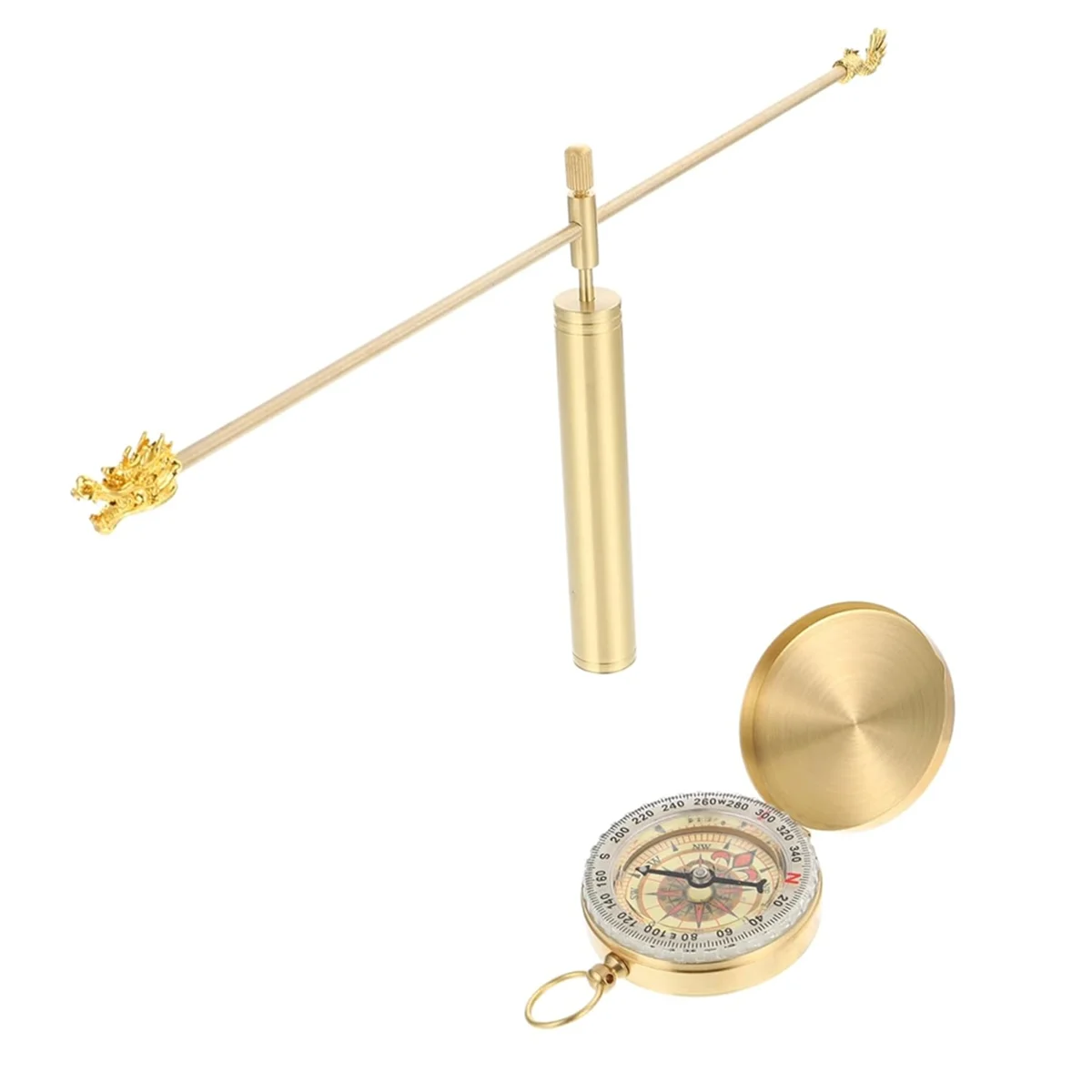 Ruler Dragon-Head Water Dowsing Rod Water Detection Divining Rod Dragon-Head Dowsing Rod Dowsing Rod for Feng Shui