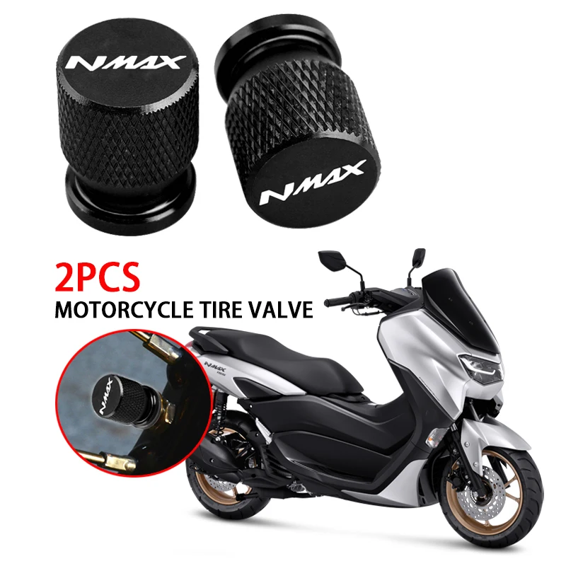 2 Pcs Motorcycle Accessories Metal Tire Valve Air Port Stem Cover Caps For YAMAHA Nmax N-max 125 N-max155 2017-2019 2020- 2023