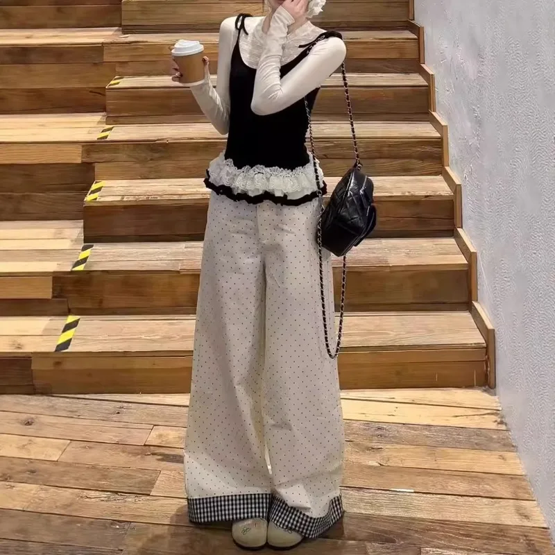 Spring with Sweet Age-reducing Polka Dot Dress Two-piece Set Exquisite Simple Casual Fashion Trend Temperament Personality