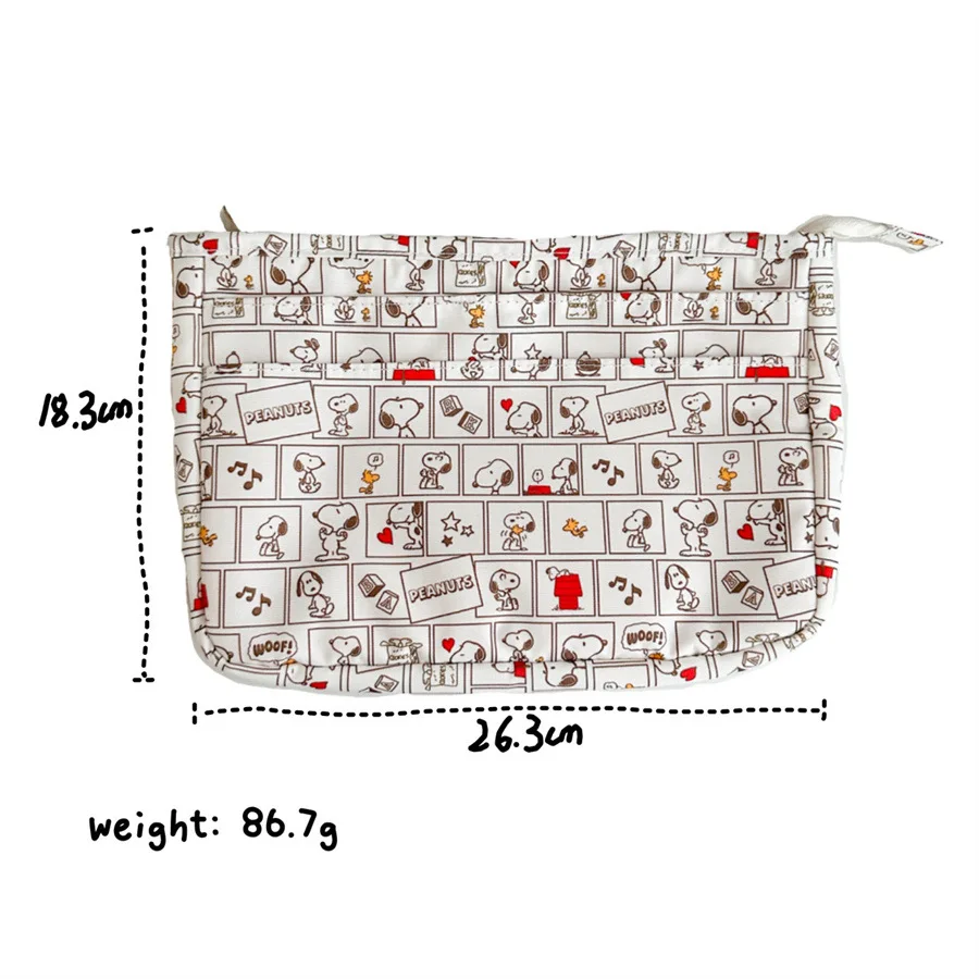 New Snoopy Cute Mini Tablet Keyboard Bag Cartoon Wallet Bag File Storage borsa cosmetica da viaggio Outing Anime