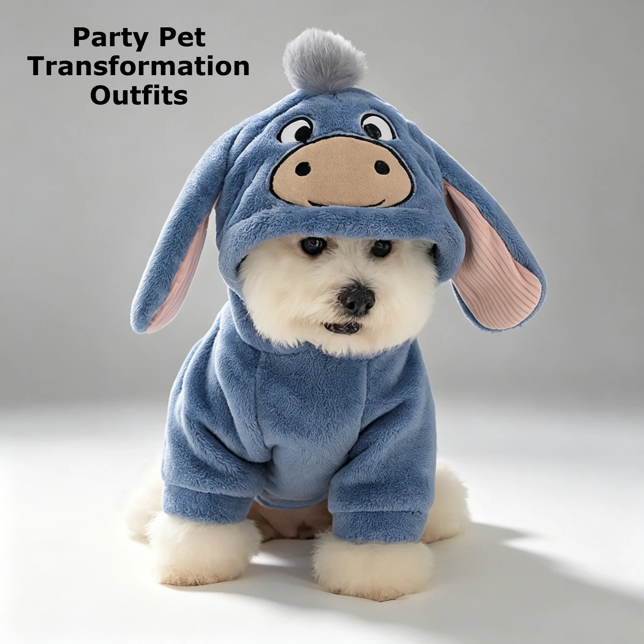Creative Cosplay Clothes for Small Medium Dogs Bear Tiger Animal Flannel Cat Hoodie New Year Winter French Bulldog Puppy Outfits