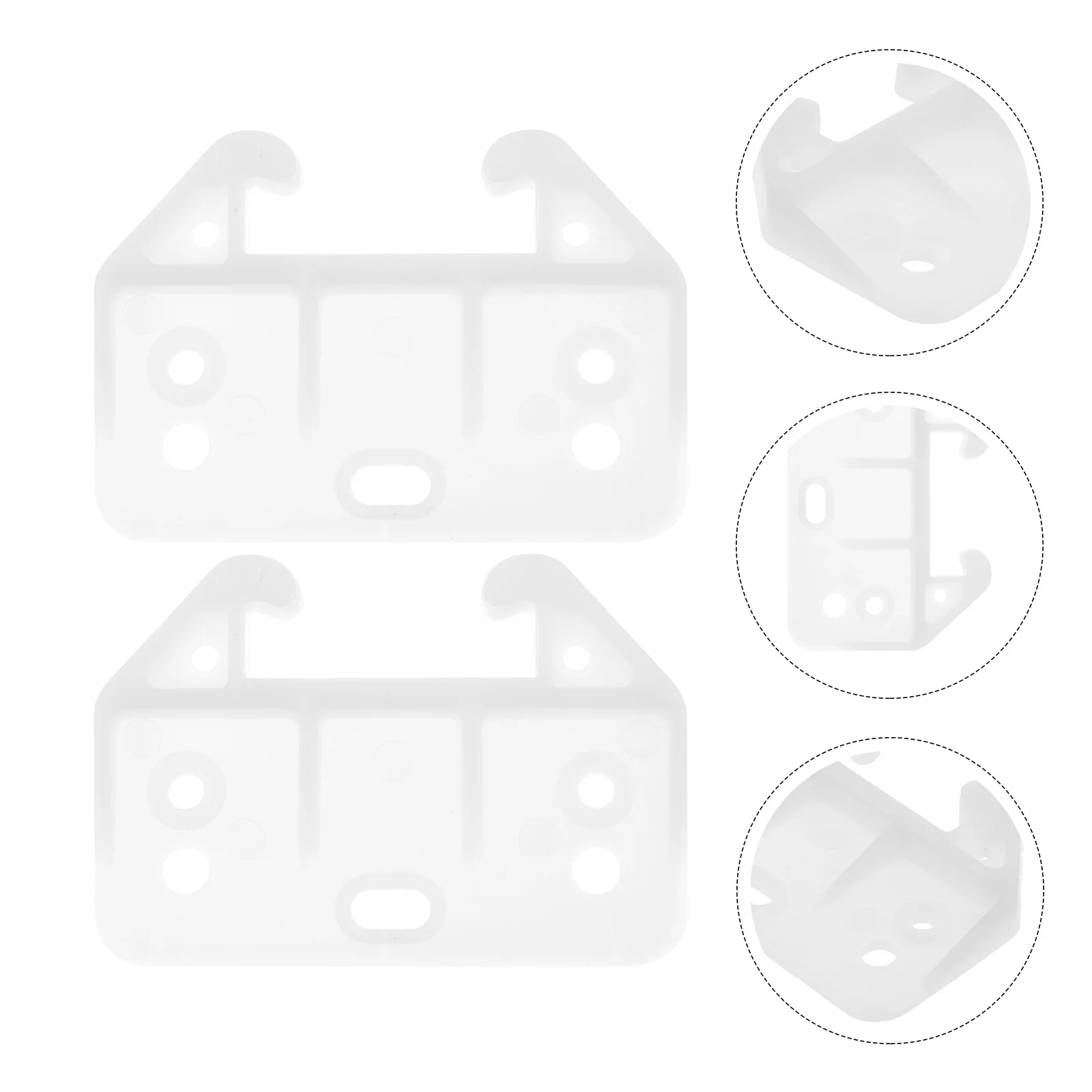 

20 Sets Plastic Drawer Guides Durable Pp Rear Drawer Glides Bottom Mount Replacement Dresser Track Hardware Brackets Slides