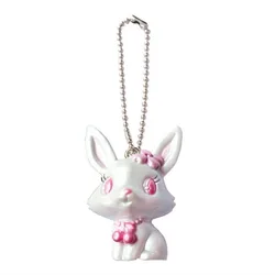 Rare Jewel Pet Rabbit Bunny Keychain Cute Kawaii Anime Keychains Key Chain Keyring Small Gifts Girls Toys