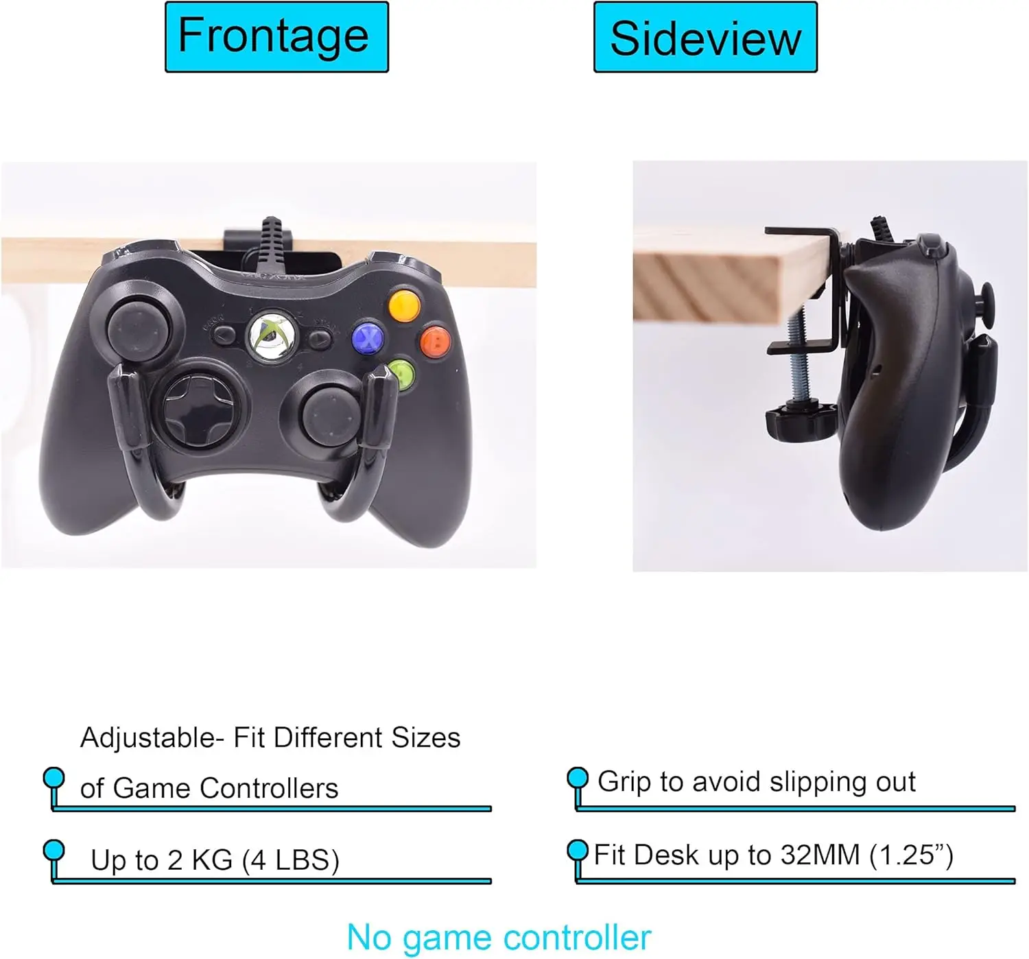 سطح المكتب جبل أذرع التحكم في ألعاب الفيديو حامل المشبك على حامل شماعات تخزين الرف ل ps3/ps4/ps5/xbox 360/xbox one/s/x/elite/series s/seri #4