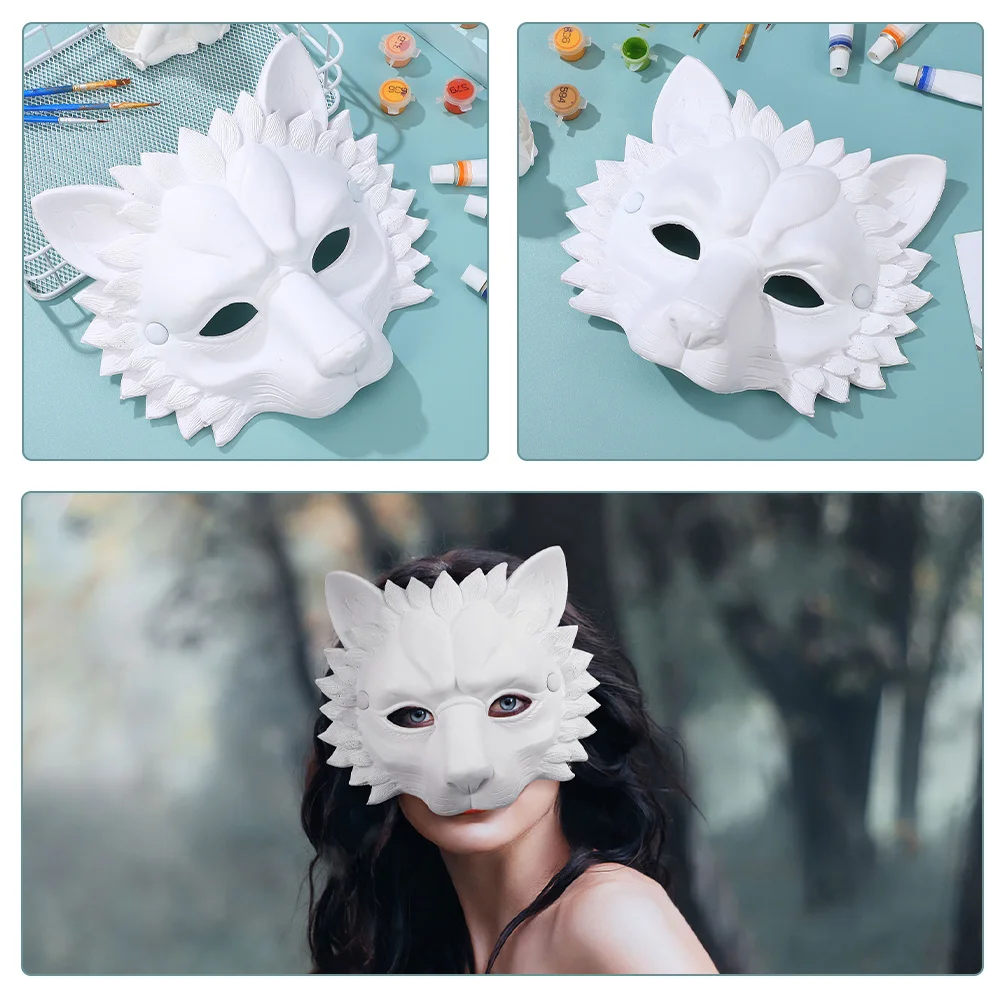 

2Pcs 3D Lion Mask Halloween Masquerade Cosplay Party Supplies Soft PU Realistic Design Eye Holes Adults