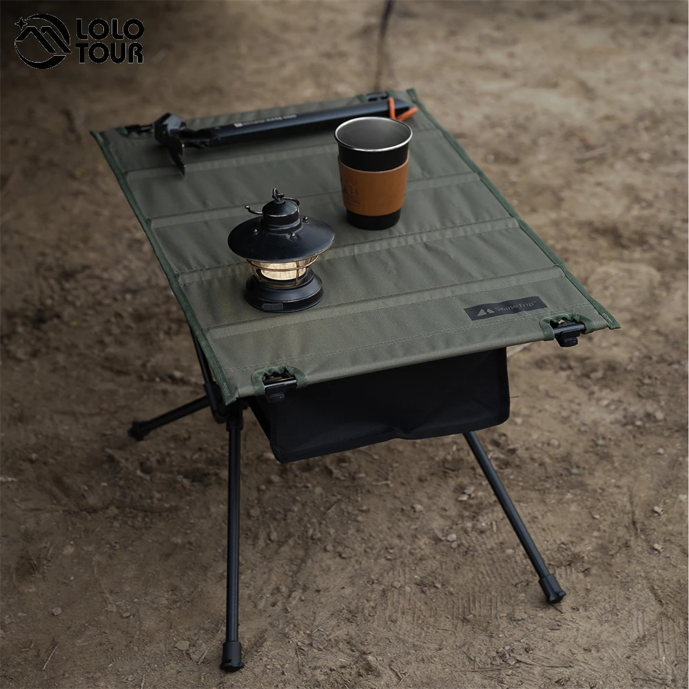 

LOLOTOUR 60*39*39cm Portable Foldable Outdoor Tables Canvas Folding Table Aluminium Stand Fabric Picnic Table Outdoor Survival