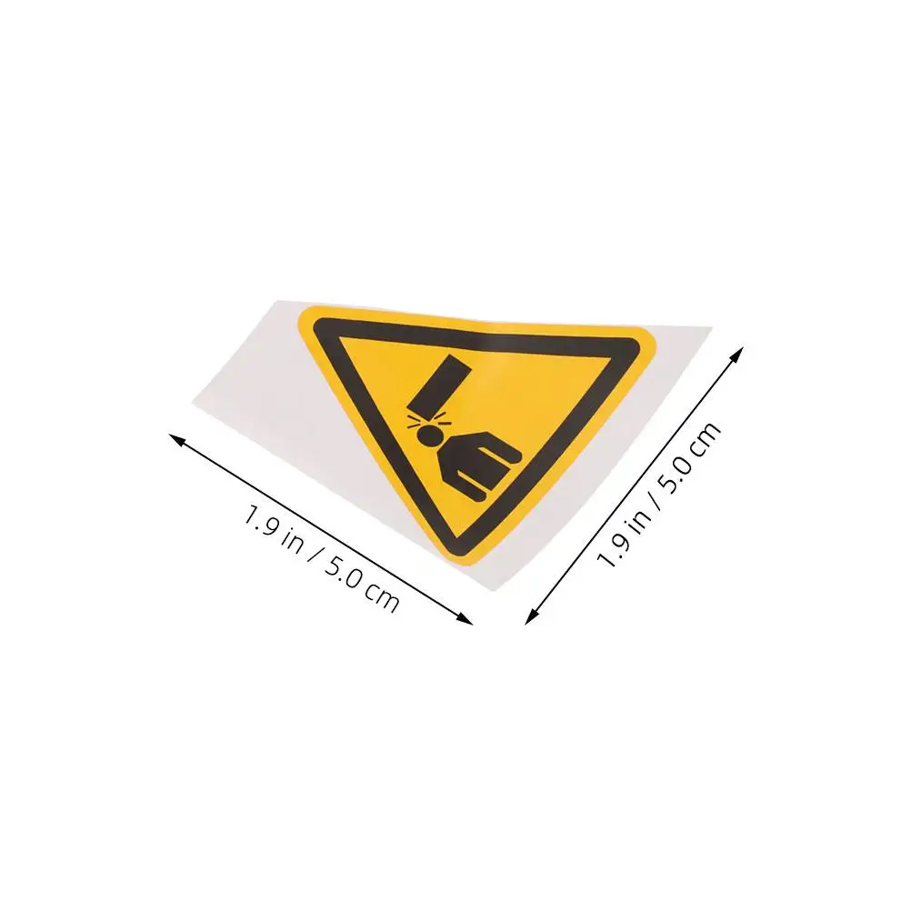 10 Pcs Warning Signs Adhesive Safety Sticker Stickers for Doors Pvc Watch Head Decal Caution