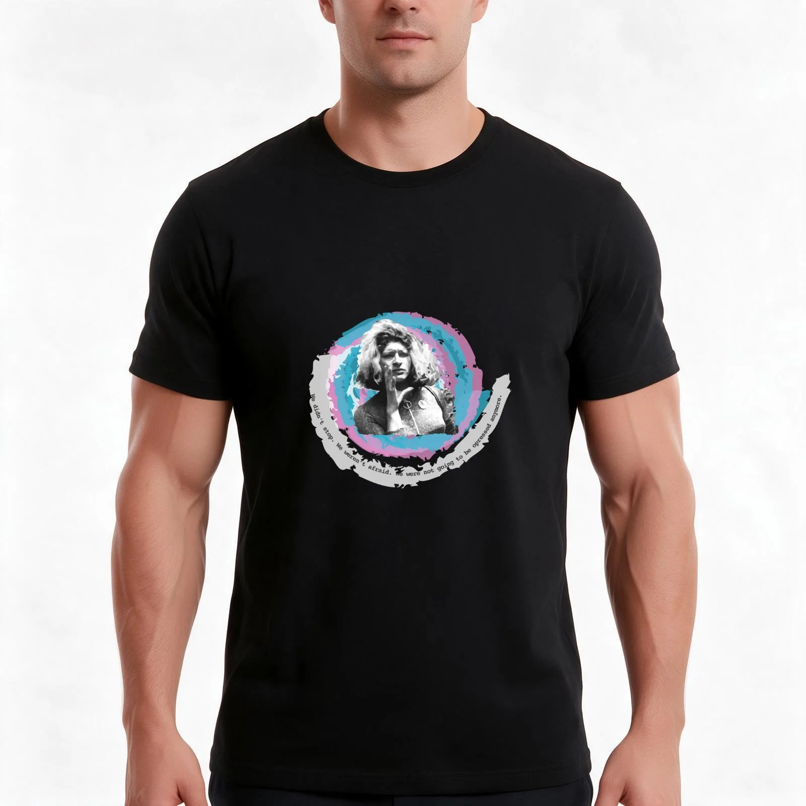 Sylvia Rivera T-Shirt, Summer Casual Cotton Tee, Oversized Streetwear Tops, Vintage Graphic Print, Loose Fit Short Sleeve