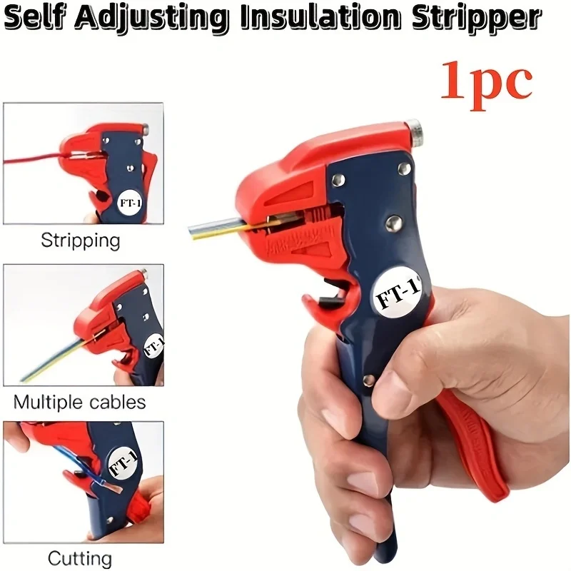 Automatic Wire Stripper para Eletricista Cortador Flatwire Stripping Plier Ajuste de Comprimento Alicate de Crimpagem 02 a mm