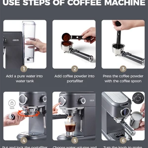 كافيلف 4 في 1 ماكينة صنع القهوة الساخنة / الباردة دولتشي جوستو ونسبريسو إيسي كبسولة ماكينة صنع القهوة كابتشينو مطحون كافتيرا 19 بار أفضل 6 أسعار لماكينة صنع قهوة نسبريسو - رقم 6