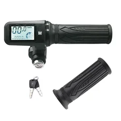 Grip Handlebar ABS + Rubber Accessories Black LED Display Mileage Parts Power Replacement Speed Electric Scooters