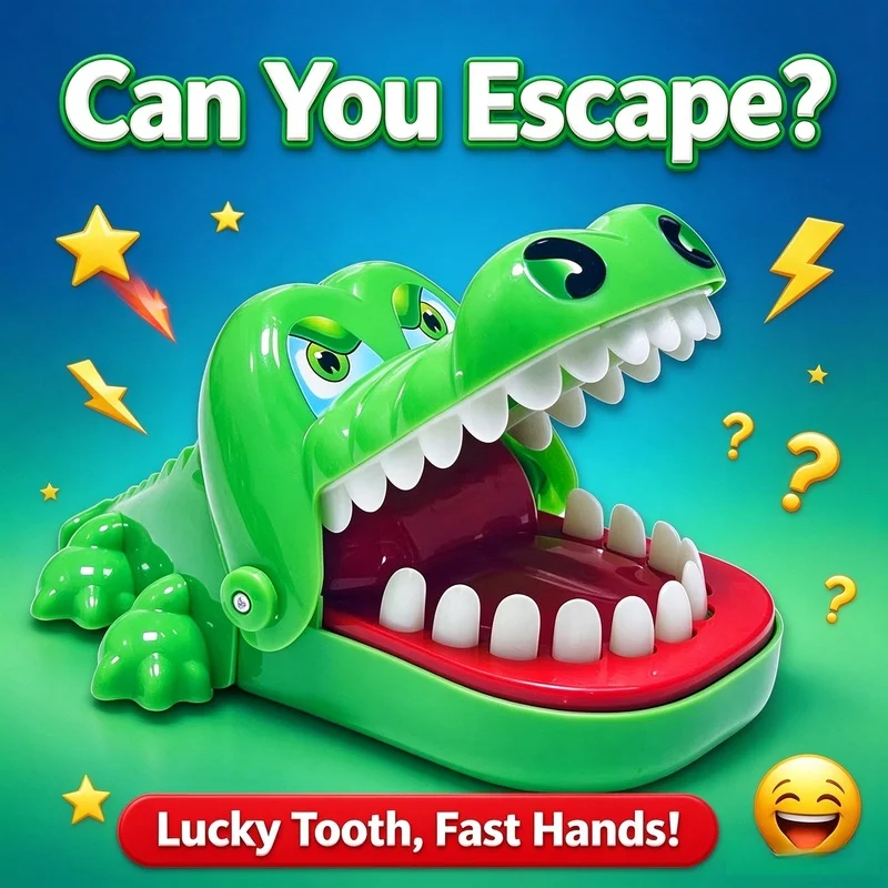 Crocodile Dentist Game Bite Finger Toy Funny Novelty Prank Toys Kids Family Interactive Desktop Board Game for Birthday Party