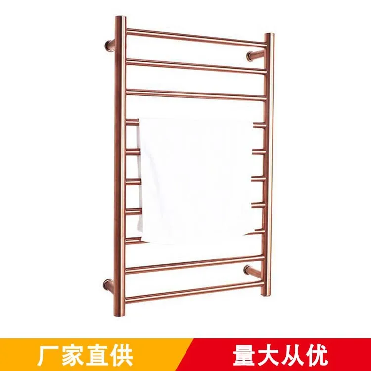 Electric Towel Rack Bathroom Accessories Chrome Rose Gold Electric Wall Mounted Essential Flat Towel Rack Radiator