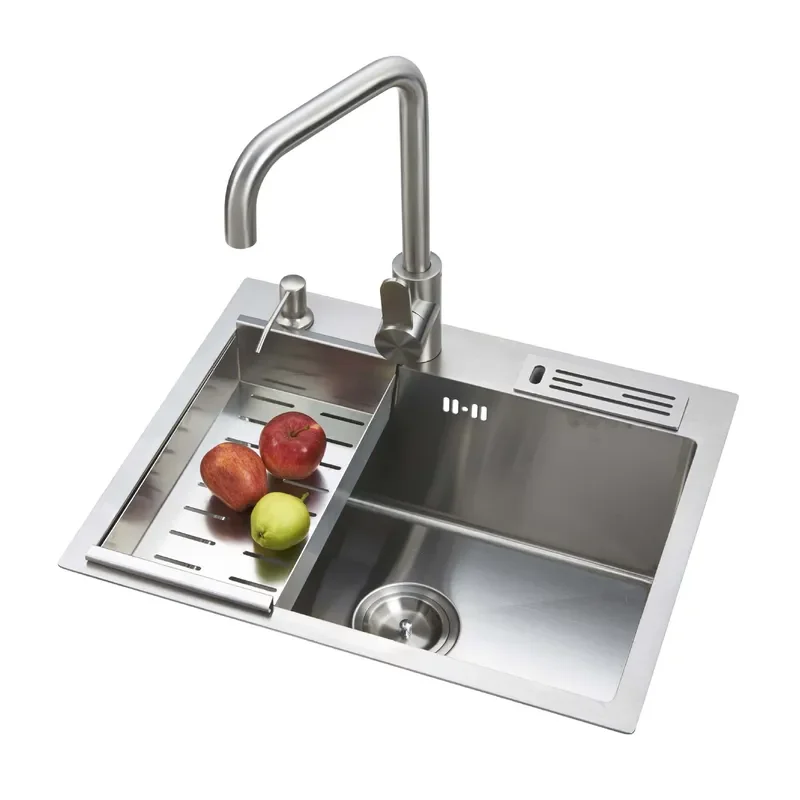 for Stainless Steel Handmade Sink with Knife Holder Single Basin Household Kitchen 304 Steel Support Export